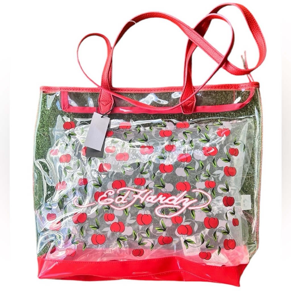 Brand New  Ed Hardy CherryCherries Zip Top Tote Bag